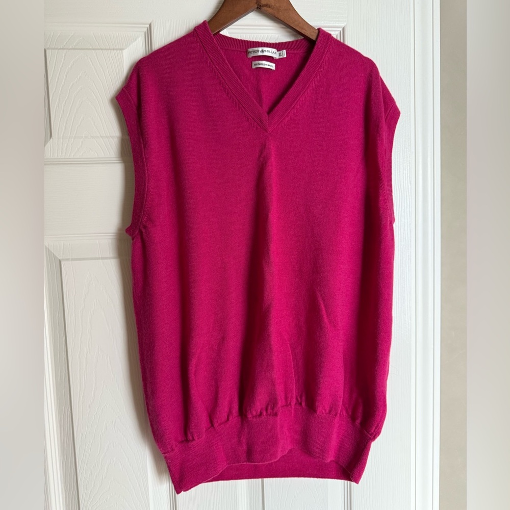 NWOT Size XL Men’s Peter Millar Golf Sweater Vest 100% Merino Wool Luxury Blend